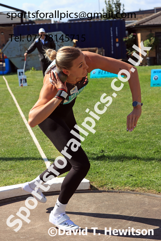 Heptathlon shot putt, 2025 EAP International Combined Events, Hexham, Northumberland.  Photo: David T. Hewitson/Sports for All Pics